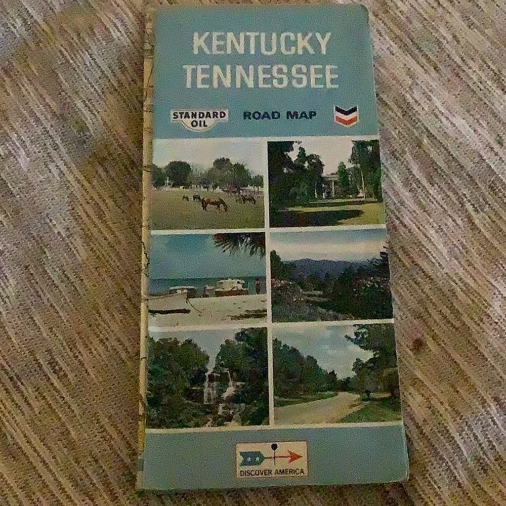 Vintage Kentucky Tennessee Standard Oil Road Map